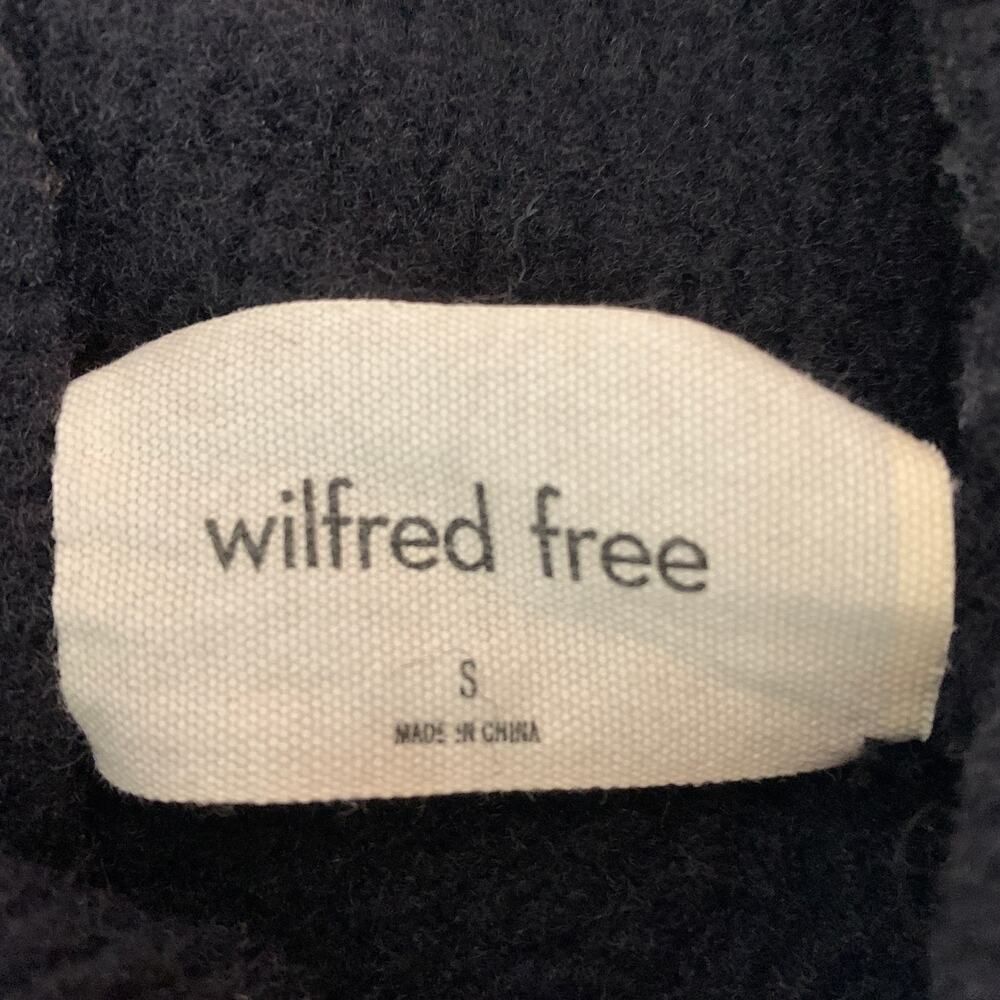 Aritzia Wilfred Free Navy Funnel Neck Tunic Oversized Sweater Size S - Picture 2 of 10